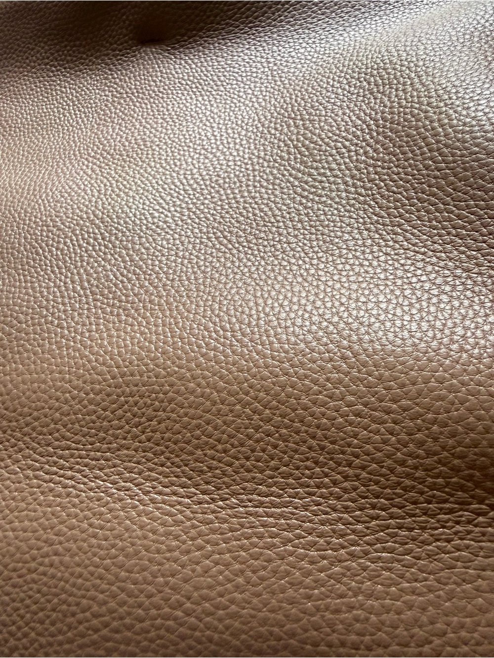 NWT - Large Leather Kattee Rose Taupe Pebbled Genuine Cowhide Leather Tote - Picture 9 of 9